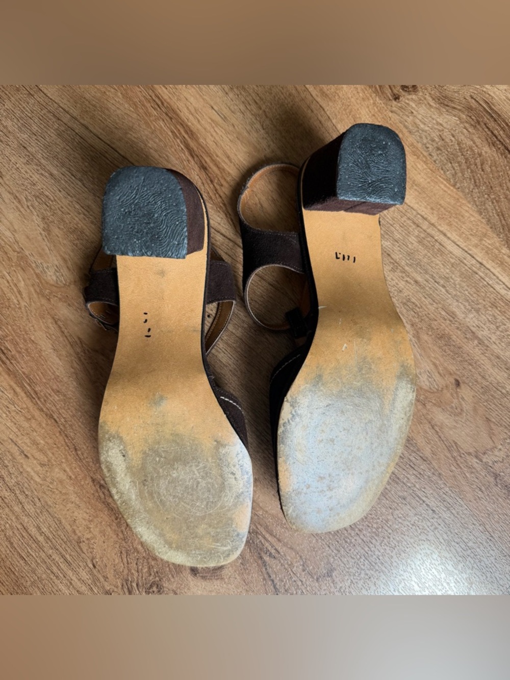 Vintage 90’s Western Festival Brown Leather/Suede Heels Women’s size 9 - Picture 5 of 5